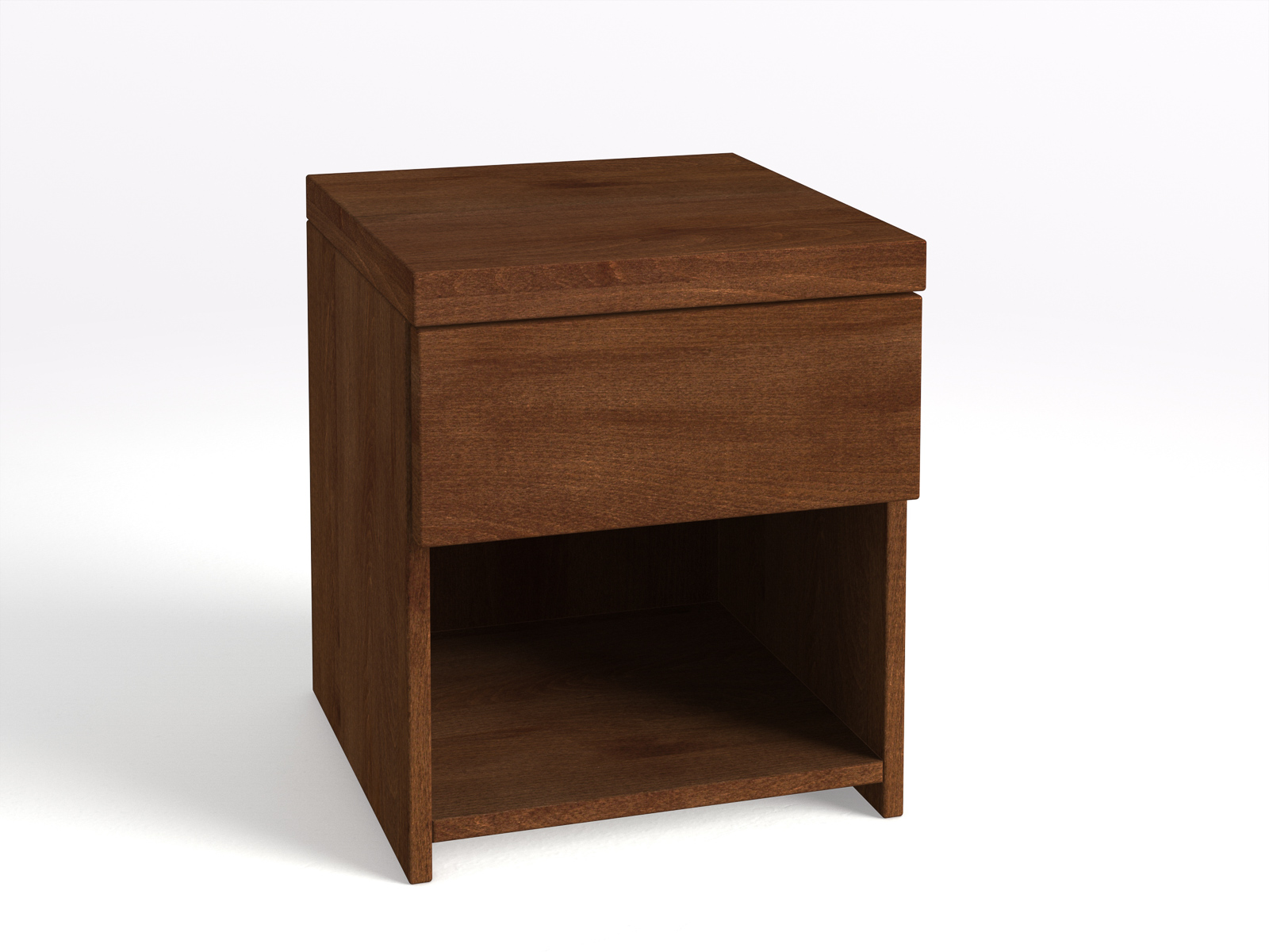 Nachttisch Buche Dunkel „Aaron“ in Komforthöhe, mit 1 Schubladen