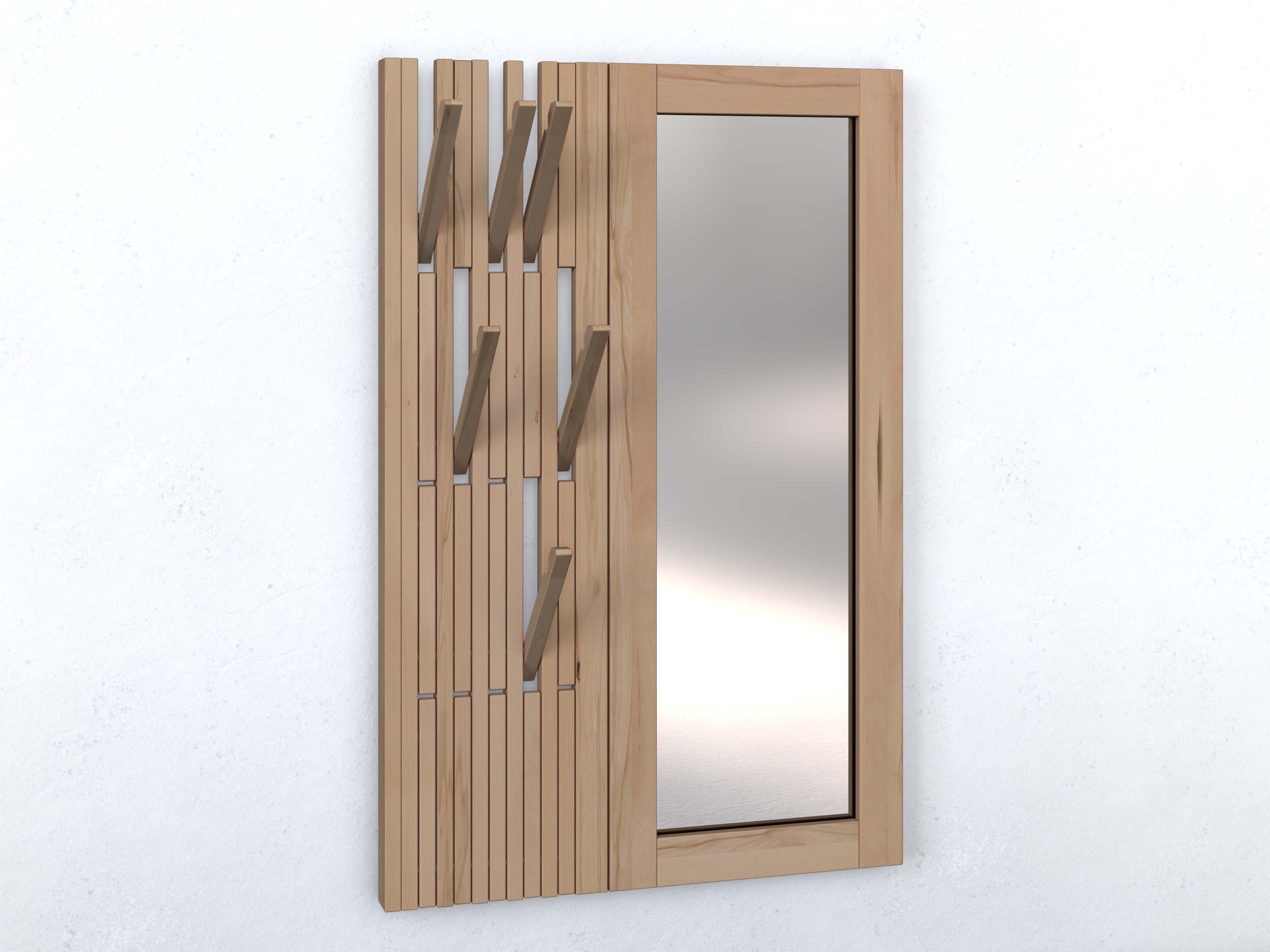 Garderobe Kernbuche „Agnes“ mit Spiegel rechts