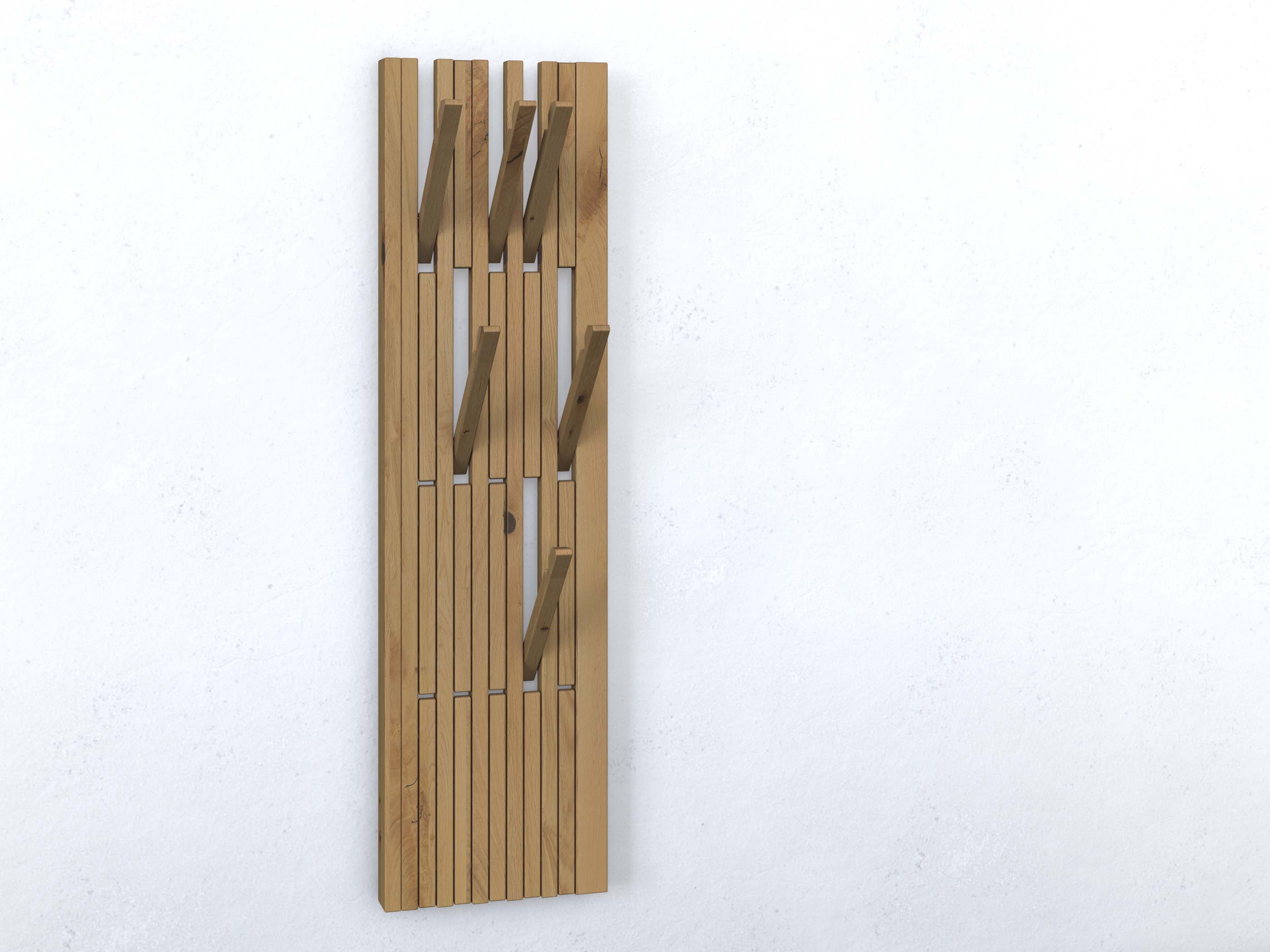 Garderobe „Agnes“ aus Wildeiche Hell ohne Spiegel