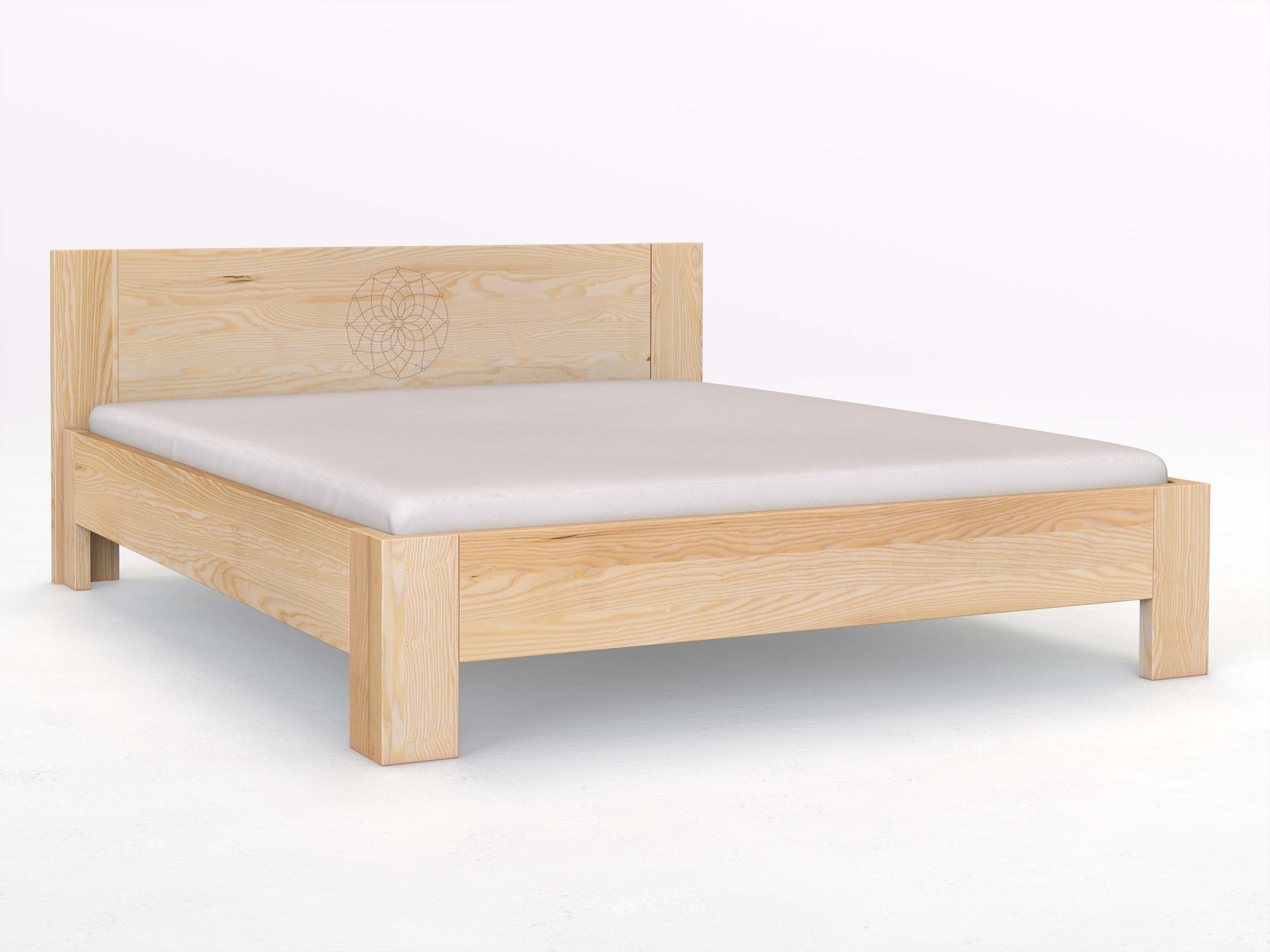 Eschenbett „Alois“ mit der Gravur „Traumfänger“