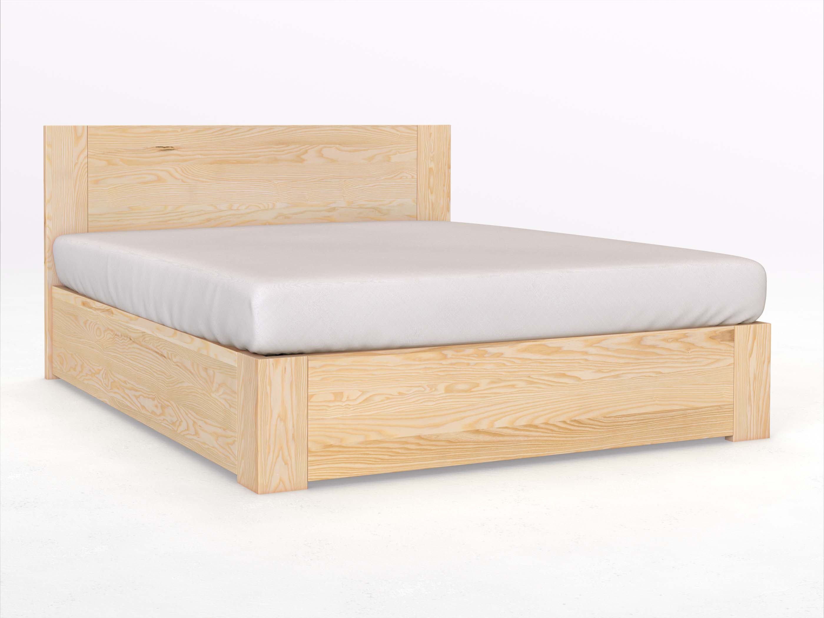 Eschenbett „Alois“ Boxspring 180 x 200 cm ohne Gravur, ohne Unterbettkommode