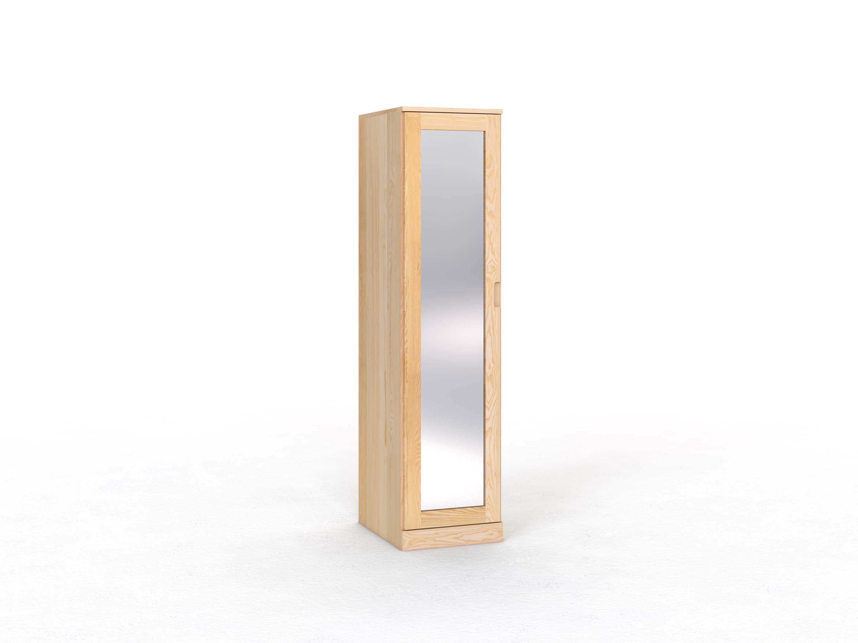 Eschenschrank „Alpenrose“, 1-türig, Höhe 210 cm, Griffleiste C („Lukas"), Türanschlag links