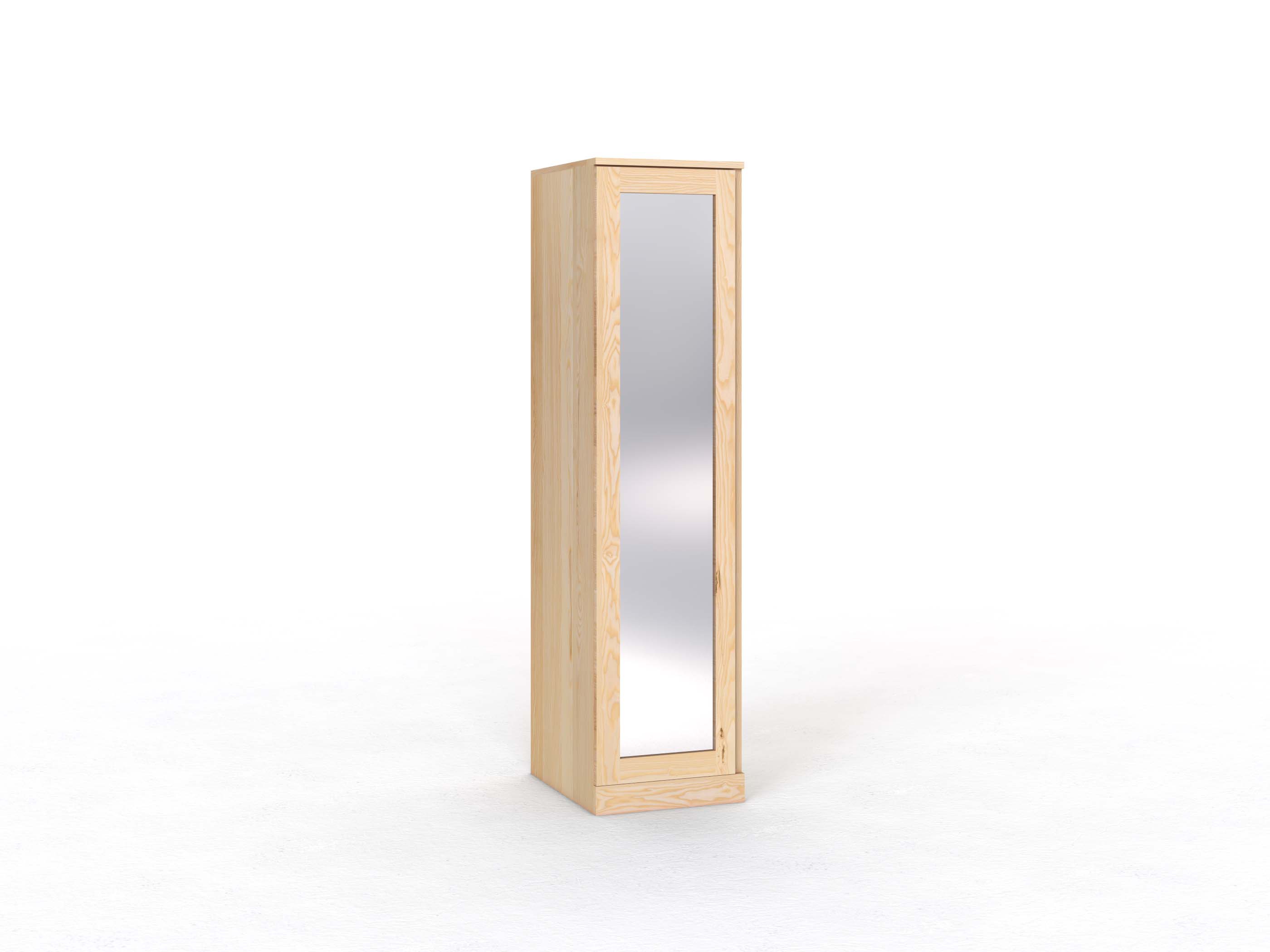 Eschenschrank „Alpenrose“, 1-türig, Höhe 210 cm, Griffleiste A („Patrizia"), Türanschlag links