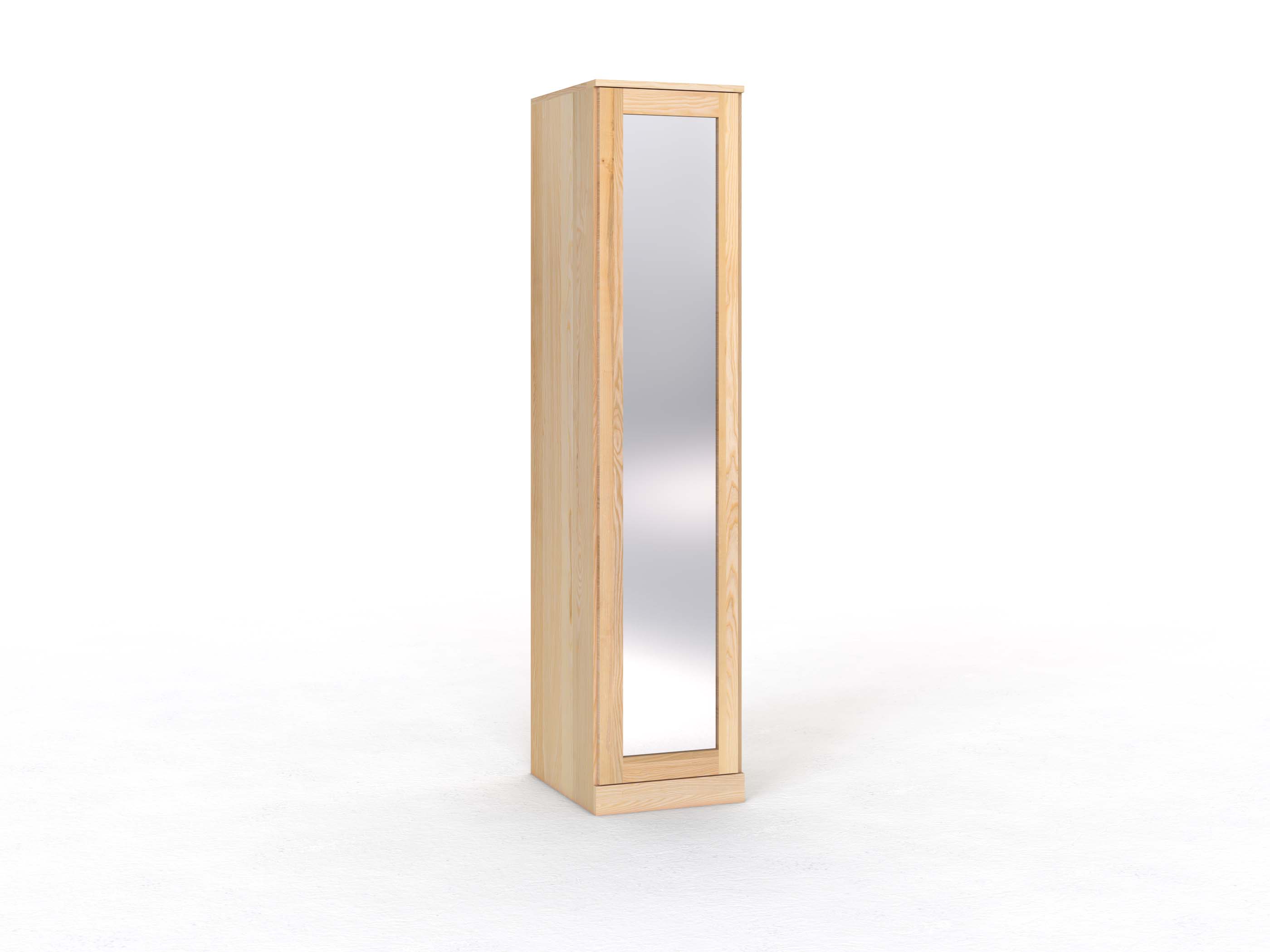 Eschenschrank „Alpenrose“, 1-türig, Höhe 235 cm, Griffleiste A („Patrizia"), Türanschlag links