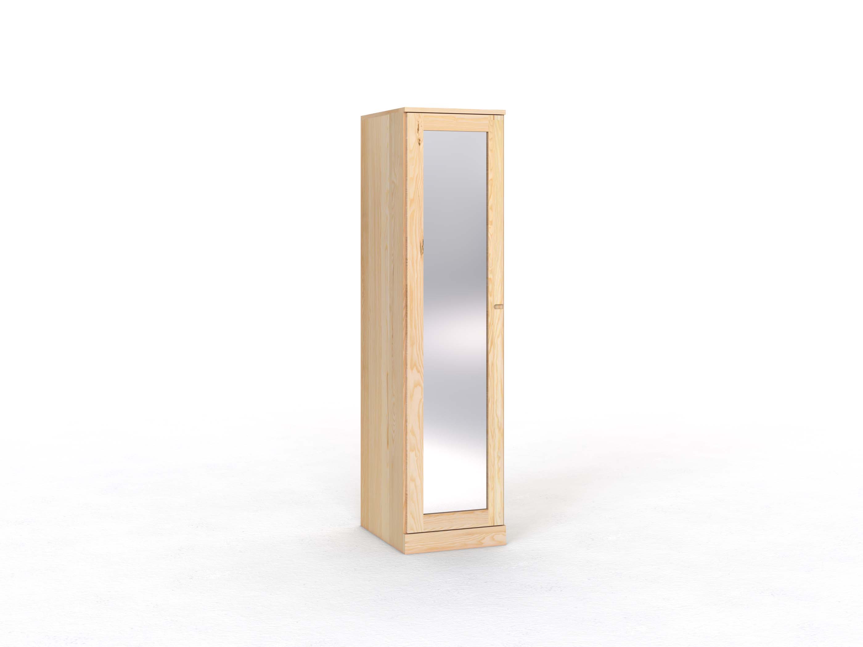 Eschenschrank „Alpenrose“, 1-türig, Höhe 210 cm, Griff Seite („Stefan"), Türanschlag links