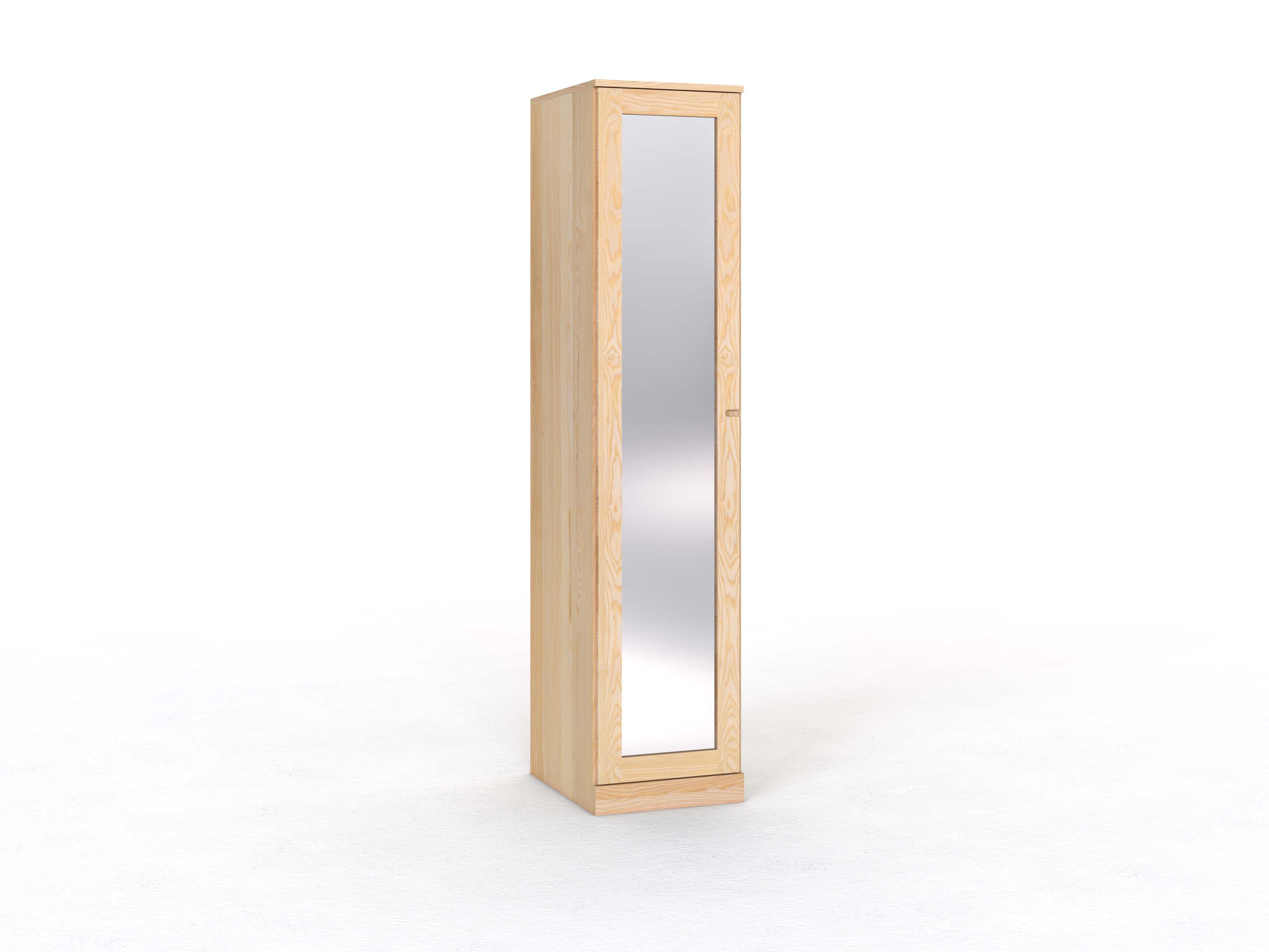 Eschenschrank „Alpenrose“, 1-türig, Höhe 235 cm, Griff Seite („Stefan"), Türanschlag links