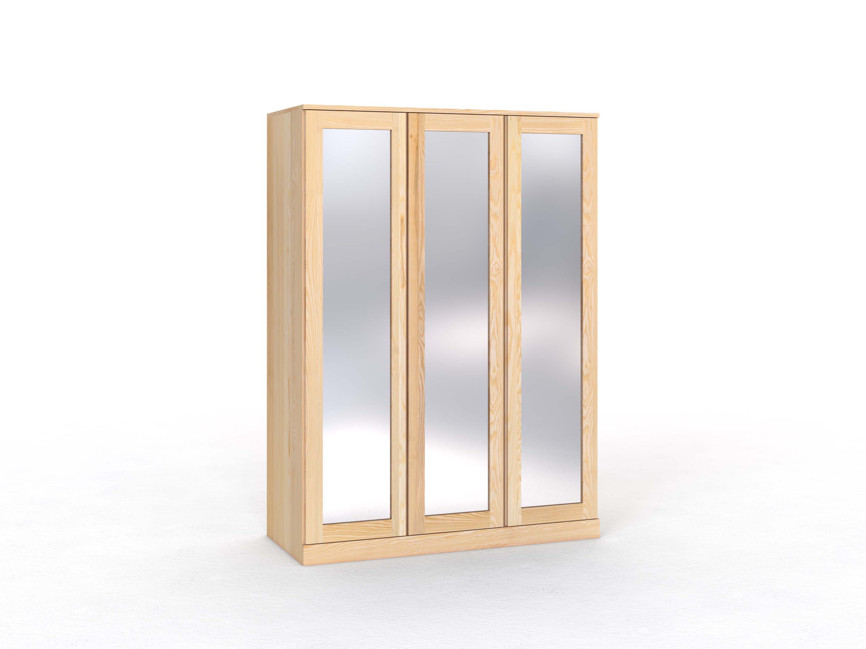 Eschenschrank „Alpenrose“, 3-türig, Höhe 210 cm, Griffleiste A („Patrizia")