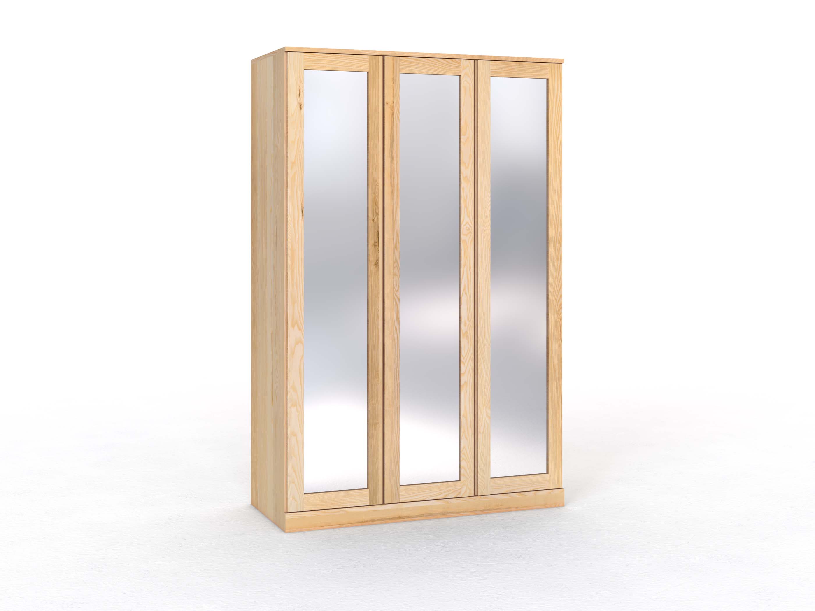 Eschenschrank „Alpenrose“, 3-türig, Höhe 235 cm, Griffleiste A („Patrizia")