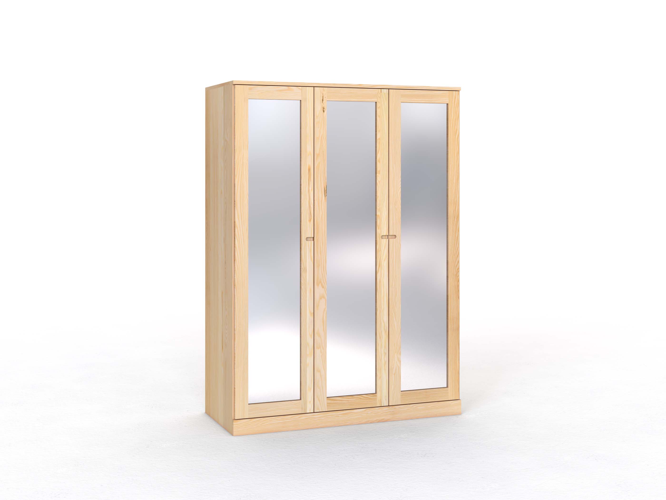 Eschenschrank „Alpenrose“, 3-türig, Höhe 210 cm, Griff Seite („Stefan")