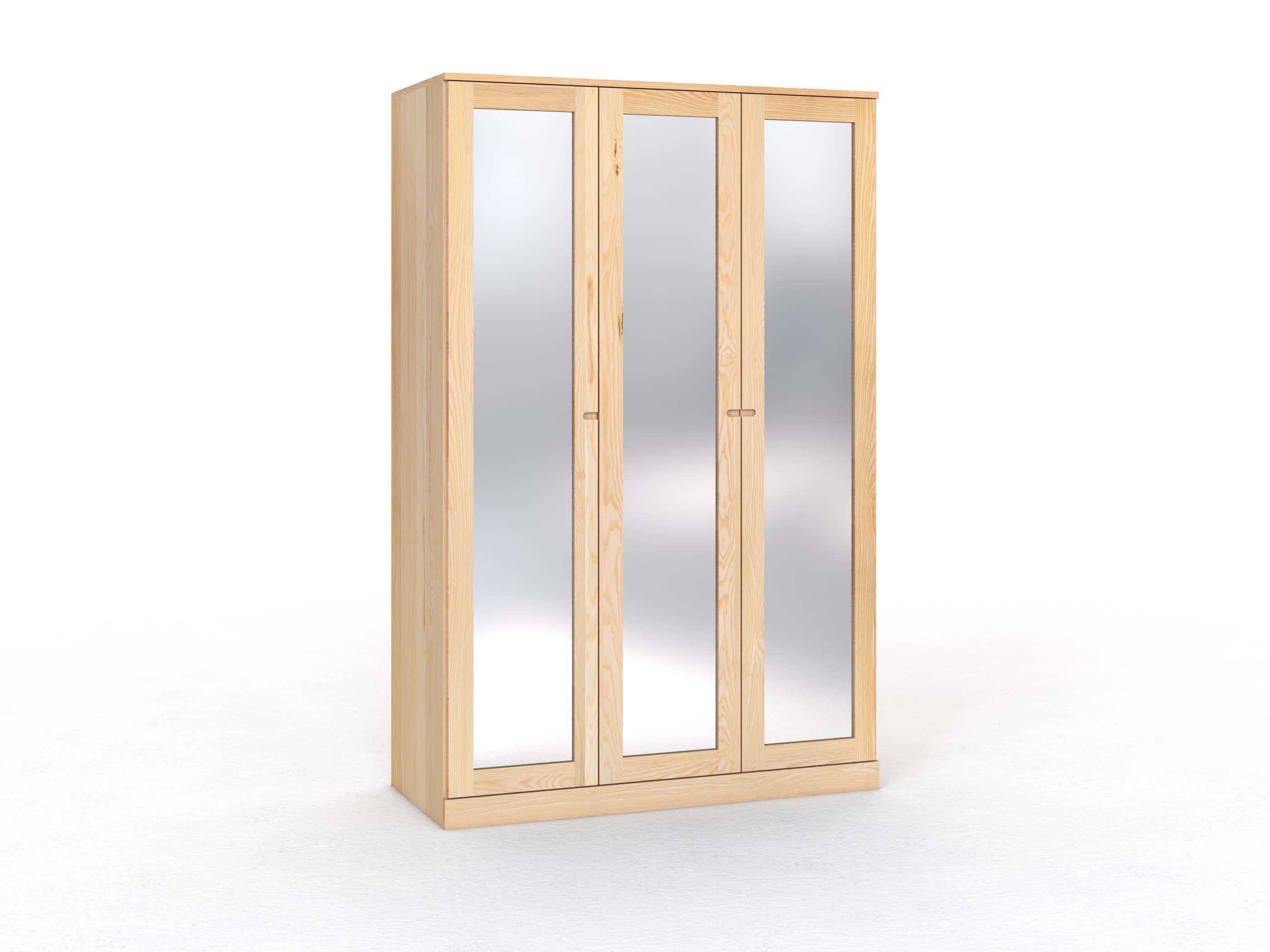 Eschenschrank „Alpenrose“, 3-türig, Höhe 235 cm, Griff Seite („Stefan")
