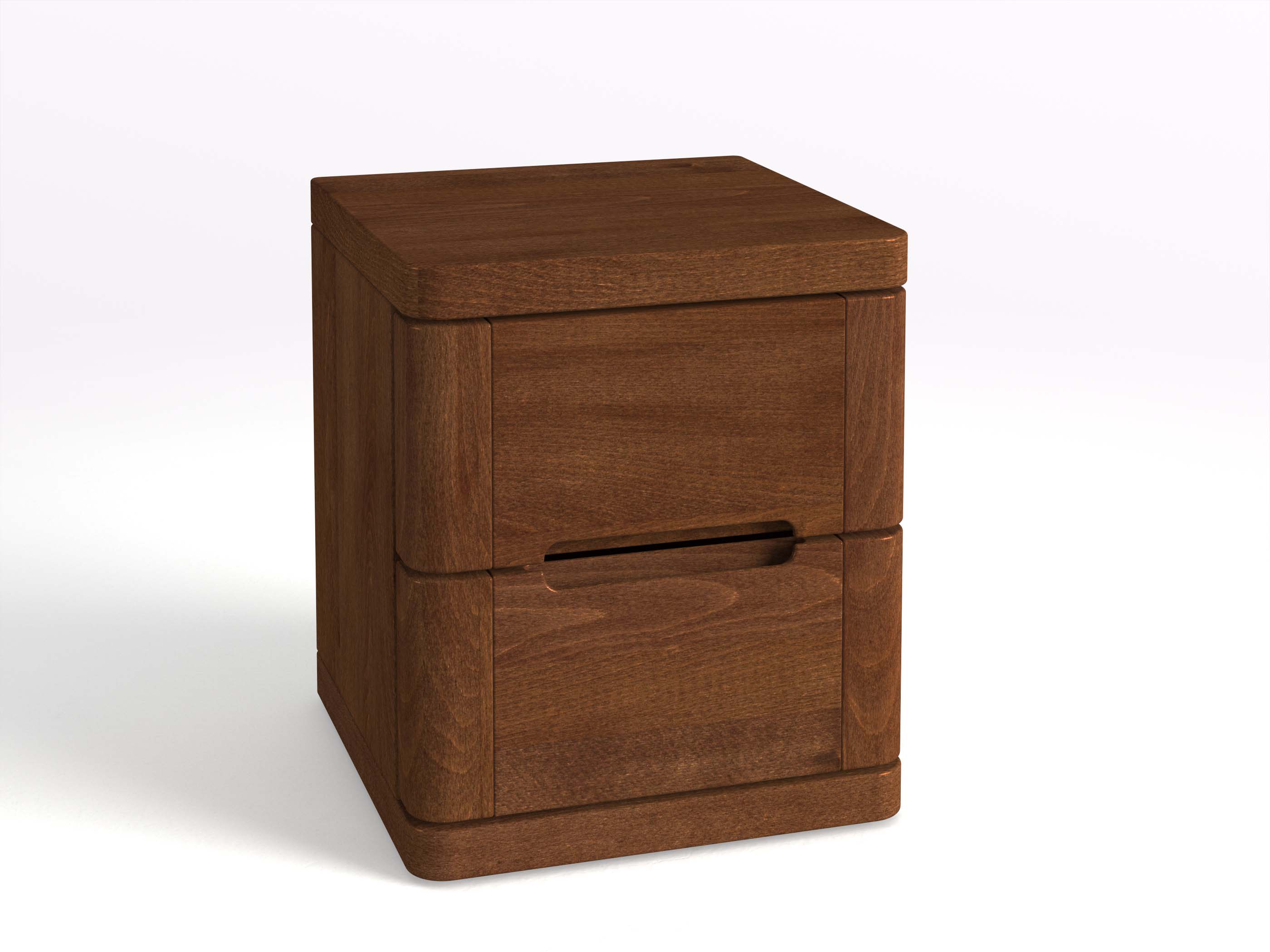Nachttisch „Angela“ Kernbuche Dunkel in Komforthöhe