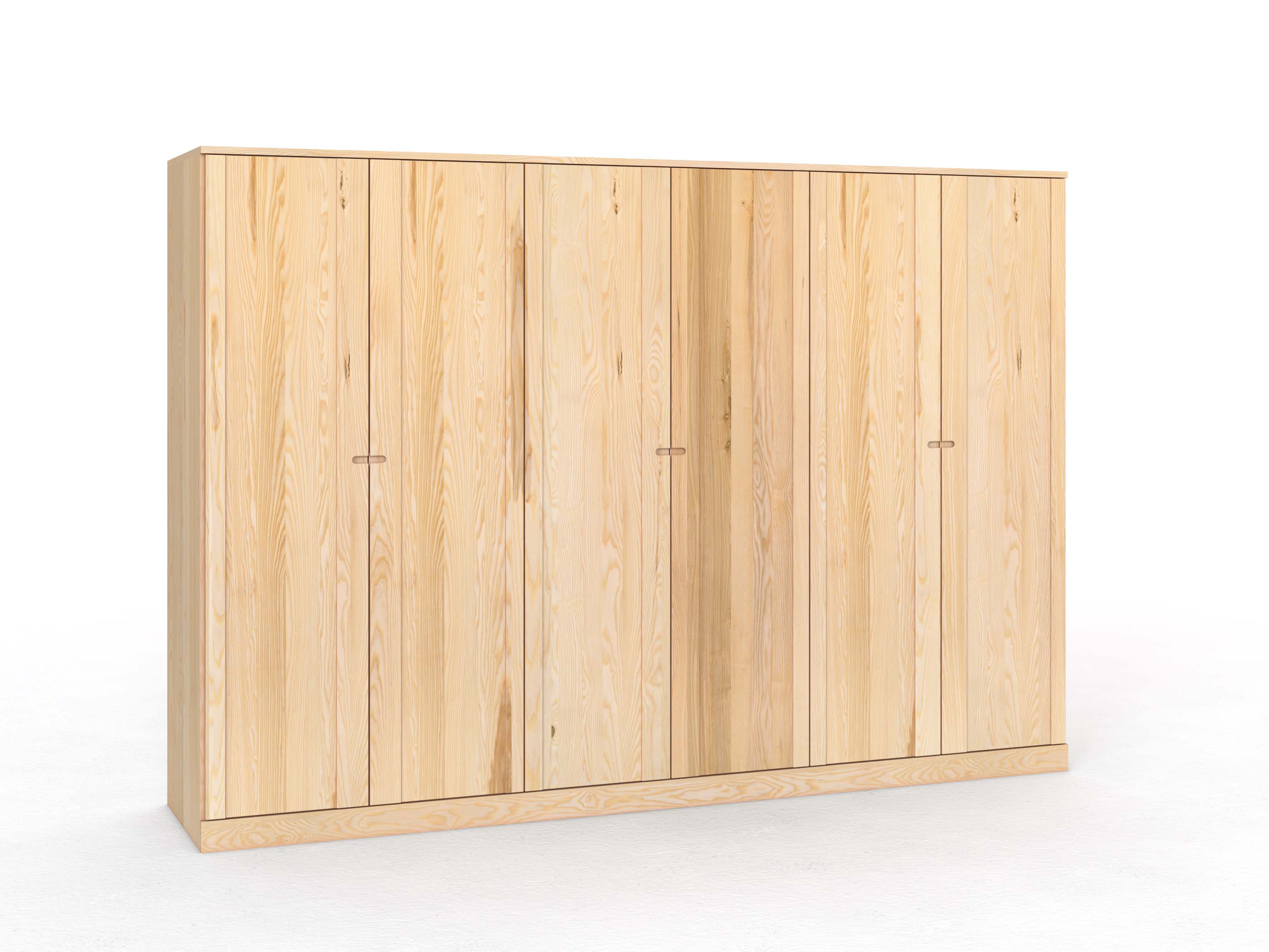 Eschenschrank „Arnika“, 6-türig, Höhe 210 cm, Griffausführung „Stefan“