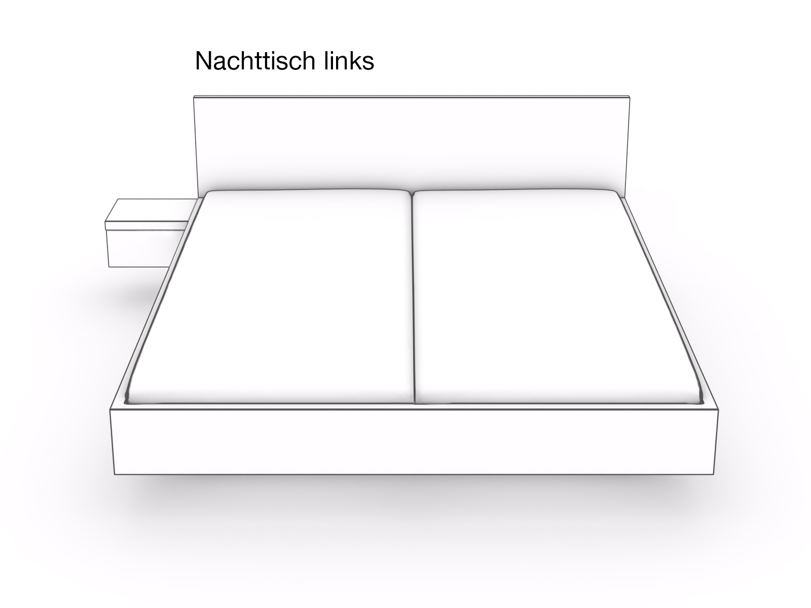 Nachttisch links 40 cm