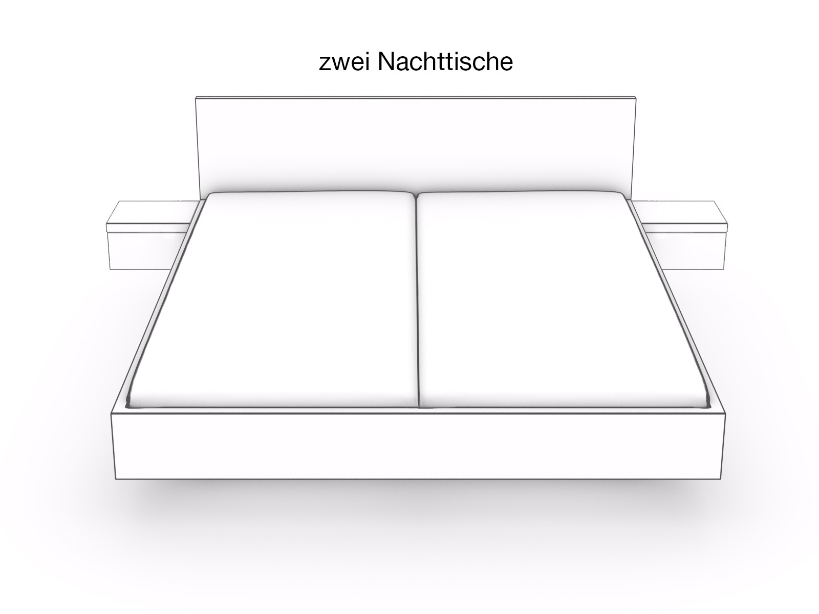 zwei Nachttische 40cm