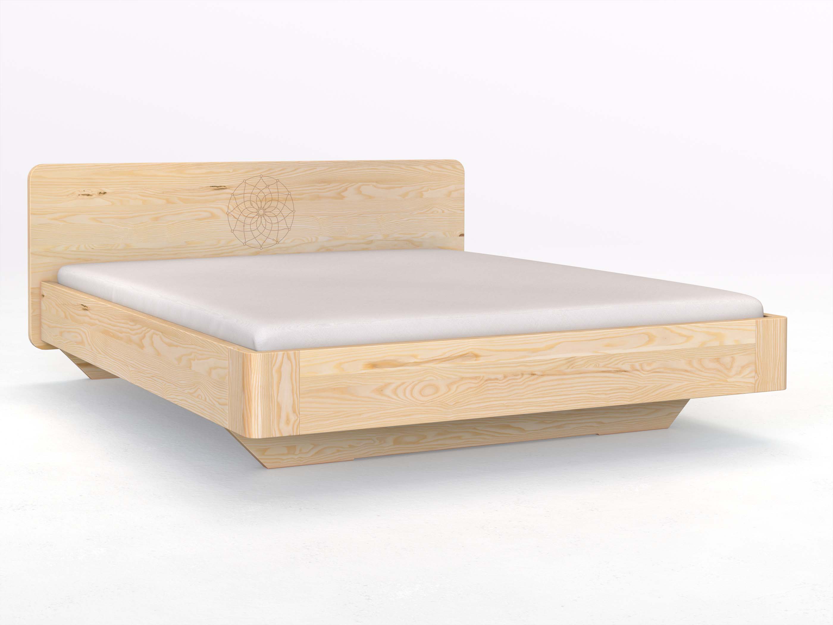 Eschenbett „Clara“ mit der Gravur „Traumfänger“