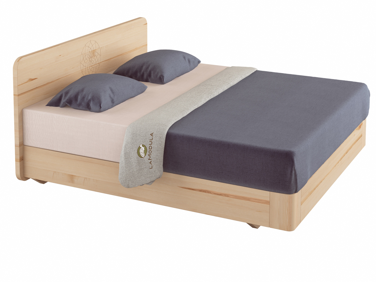 Eschenbett "Clara" Boxspring mit Gravur 180 x 200 cm