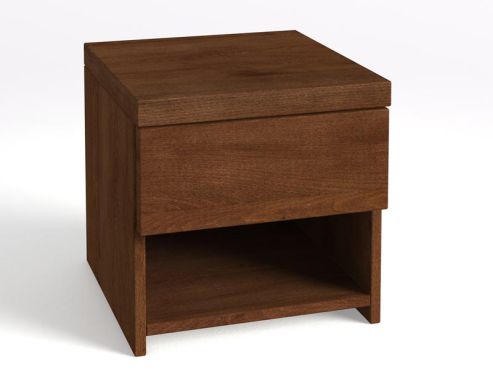 Nachttisch aus Zirbenholz mit Lade