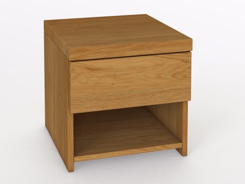 Nachttisch aus Zirbenholz mit Lade