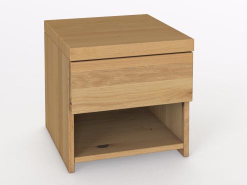 Nachttisch aus Zirbenholz mit Lade