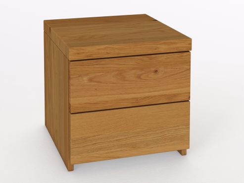 Nachttisch aus Zirbenholz mit Lade