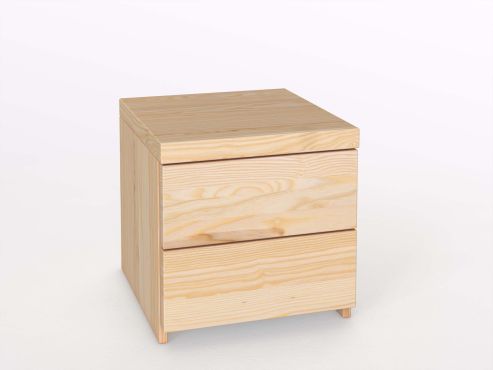 Nachttisch aus Zirbenholz mit Lade