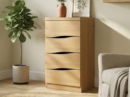 Eichenkommode Hell „Astrid“ mit 4 Laden