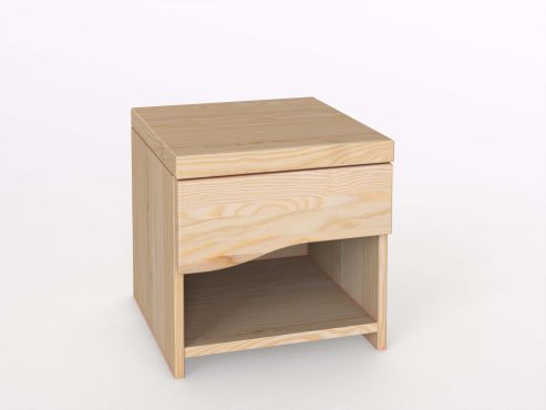 Nachttisch aus Esche „Astrid“ mit einer Schublade, in Standardhöhe