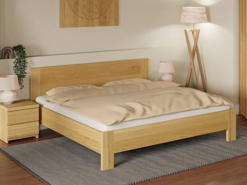 Bett „Bianca“ aus Eiche Hell in 180 x 200 cm