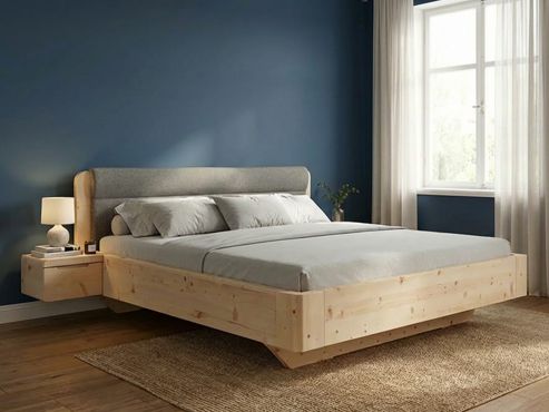 Zirbenbett „Clara“ 180 x 200 cm - Zirbenholz massiv, metallfrei