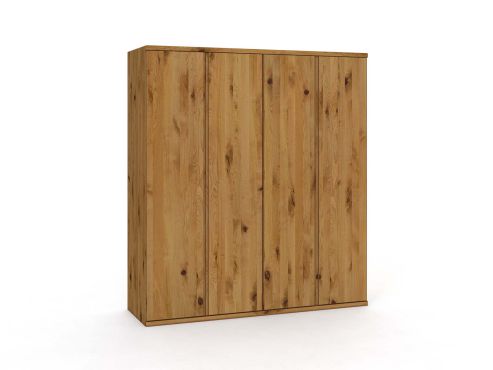 Wildeichenschrank „Valentin“, 4-türig, Höhe 220 cm, Griffausführung „Patrizia“