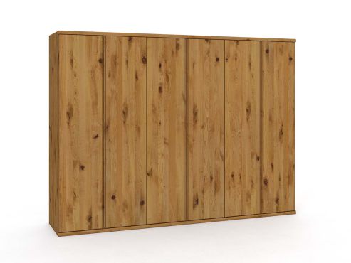 Wildeichenschrank „Valentin“, 6-türig, Höhe 220 cm, Griffausführung „Patrizia“