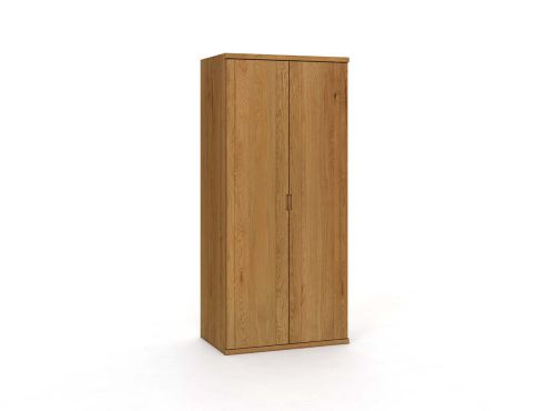 Eichenschrank „Egon“, 2-türig, Höhe 220 cm, Griffausführung „Lukas“
