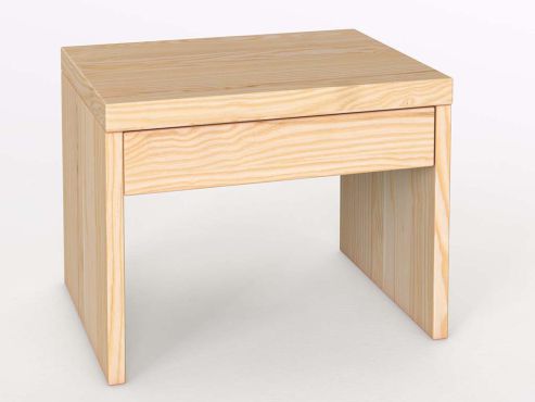Nachttisch aus Zirbenholz mit Lade