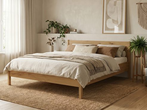 Wildeichenbett Hell „Flora“ in 180 x 200 cm