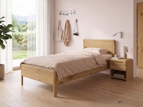 Kinder- & Jugendbett „Florentina“ Wildeiche Hell in 90 x 200 cm