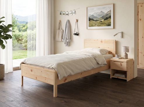 Kinder- & Jugendbett „Florentina“ Zirbe in 90 x 200 cm
