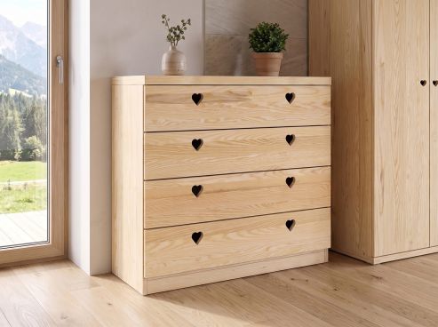 Eschenkommode „Heidi“ mit 4 Laden 
