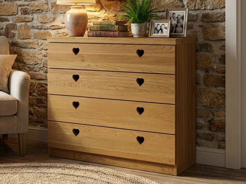Eichenkommode „Heidi“ mit 4 Laden