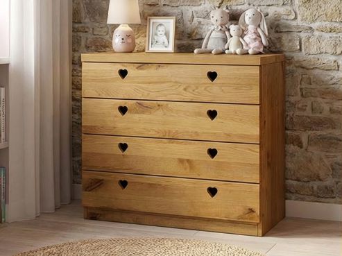 Wildeichenkommode „Heidi“ mit 4 Laden