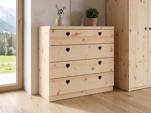 Zirbenkommode „Heidi“ mit 4 Laden 