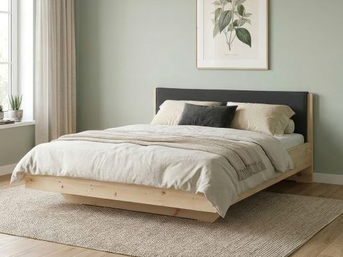 Zirbenbett „Lukas“ mit Polsterkopfteil