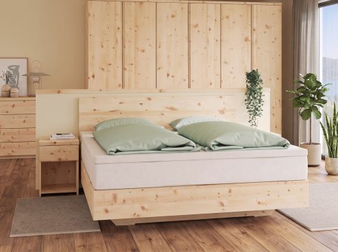 Zirbenbett „Lukas“ Boxspring in 180 x 200 cm
