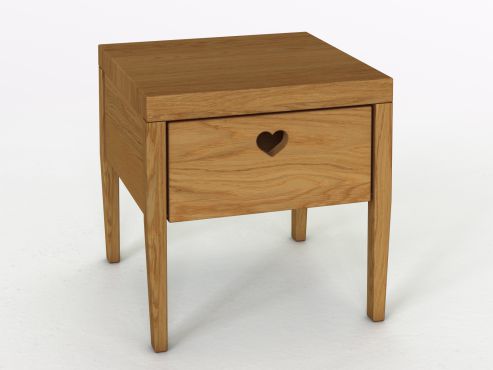 Nachtkästchen „Heidi“ aus Eiche