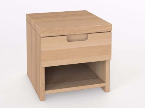 Nachttisch „Lukas“ aus Zirbe mit einer Schublade
