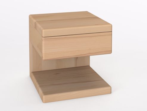 Nachttisch aus Zirbenholz mit Lade