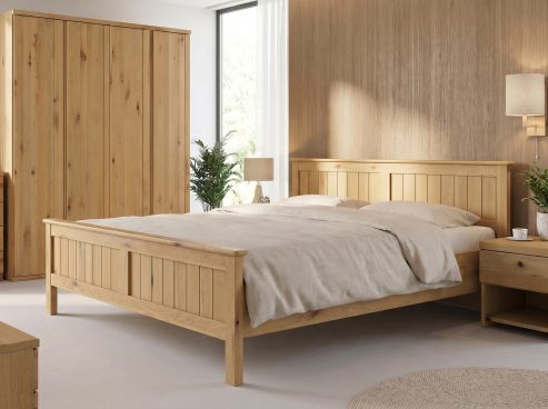 Bett „Patrick“ aus Wildeiche Hell