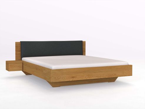 Eichenbett „Patrizia“ mit Polsterkopfteil