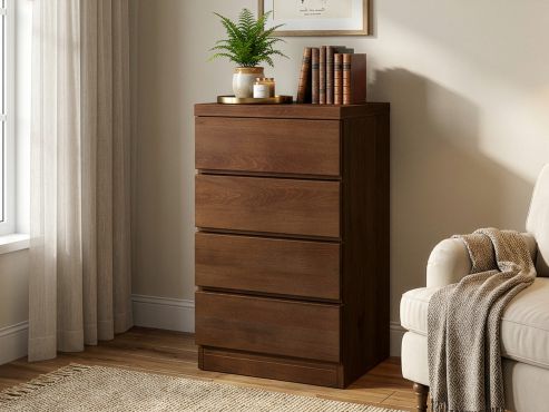 Buchenkommode Dunkel „Patrizia“ mit 4 Laden