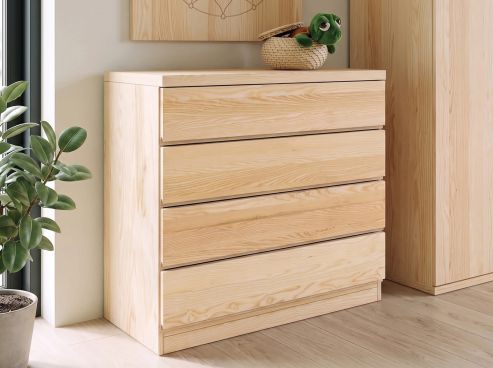 Eschenkommode „Patrizia“ mit 4 Laden