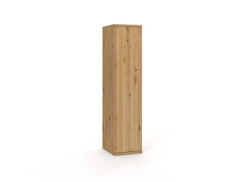 Wildeichenschrank Hell „Romana“, 1-türig, Höhe 220 cm, Griffausführung „Patrizia“